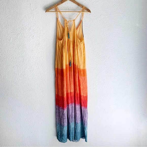 Anthropologie x Carla Weeks Setting Sun Strappy Maxi Dress Sz Small - Picture 6 of 9